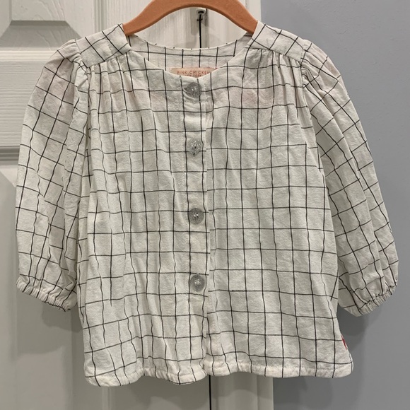 Pink Chicken - Girls Brooke Top in Windowpane! - Picture 3 of 3